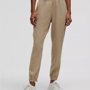 Lululemon Adapted State Perforated Beige Track Pants Jogger